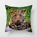 Cheetah Leopard Print Decorative Cushion Cover By Ljojo