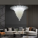 French Designer Crystal Chandelier Adjustable Height Modern Ceiling Light Fixture by Ljojo for Living & Dining Room