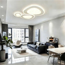 LED Ceiling Light Modern Circle Cream Acrylic Chandelier Lamp for Living Room by Ljojo