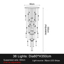 Ljojo Luxury Rotating LED Chandelier for High Ceiling Staircase