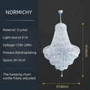 Ljojo Luxury LED Crystal Chandelier for Living Room Wedding Staircase Villa Ceiling