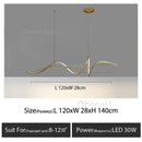 Ribbon Shape LED Chandelier - Modern Aluminum Design for Living Room by Ljojo