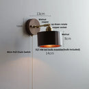 Ljojo LED Wall Sconce Walnut Wood Rotate Stair Light Fixture Nordic Modern Style