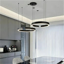 Ljojo Modern Ring Metal LED Chandelier - Home Decoration for Living Room & Study Hall