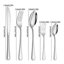 Ljojo 30-Piece Stainless Steel Cutlery Set - Ideal for Restaurants and Hotels