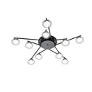 Ljojo Modern Black LED Chandelier Ceiling Light Fixture for Home Decor Living Room Dining