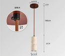 Travertine Chandelier Pendant Lamp Hanging Light for Dining Room & Bedroom by Ljojo