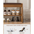 Ljojo™ Mid-Century 2-Tier Shoe Rack Bench: Compact Storage with 550lbs Capacity