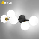 Ljojo 5-Head G9 Indoor Wall Light in Black Gold for Bathroom Mirror Vanity