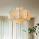 Wabi-sabi Minimalist Cream Silk Chandelier for Home Decor by Ljojo