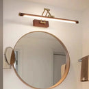 Ljojo LED Wall Lights - Mirror Headlights Foldable Adjustable Washbasin Shower Shaped Lighting Cabinets