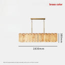 Ljojo Luxury Onyx Stone Chandelier Pendant Lights for Villa Loft Living Room House Decor