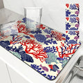 Ljojo Marine Coral Diatoms Absorbent Non-slip Kitchen Drain Mat