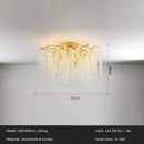 Gold Branch Tassel Crystal LED Pendant Light Modern Luxury Dining Room Living Room Fixture by Ljojo