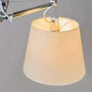 Italian Warm Fabric Lampshade Ceiling Lamp Swing Arm Retractable Chandelier LED by Ljojo