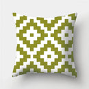 Army Green Geometric Printed Pillowcase by Ljojo for Living Room and Bedroom Decor