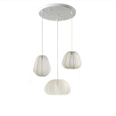 Nordic Simple LED Pendant Light Fabric Chandelier for Living Room by Ljojo