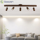 Ljojo Wooden Surveillance Camera LED Pendant Lights Chandeliers for Stylish Minimalist Home Decor