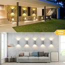 Ljojo 12W Outdoor Wall Sconce, Waterproof Aluminum Garden Porch Terrace Balcony Lighting