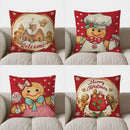 Gingerbread Christmas Welcome Pillow Cover by Ljojo