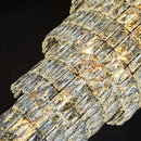 K9 Crystal Chandelier for Villa Staircase - Luxurious Rotating Gold Ceiling Lamp by Ljojo
