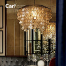 Nordic Modern Retro Shell Pendant Lamp for Living Room by Ljojo