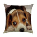 Cute Dog Watercolor Linen Cushion Cover 45*45cm - Ljojo