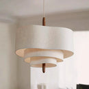 Nordic Minimalist Wabi Sabi Fabric Chandelier Soft Glow Pendant Light for Living Room by Ljojo