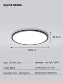 Ljojo LED Ceiling Light: Remote Control, Large Luminous Surface, Bedroom Lamp