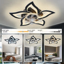 Ljojo Lotus Ceiling Fan Light: Remote Control, 6-speed, Decorative LED for Living Room & Bedroom