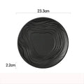 Ljojo Matte Ceramic Ripple Plate - Specialty Tableware for Snacks, Sushi, and Desserts