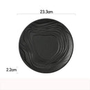 Ljojo Matte Ceramic Ripple Plate - Specialty Tableware for Snacks, Sushi, and Desserts