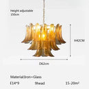 Vintage Amber Glass Indoor Chandelier - Scandinavian Style Lighting by Ljojo