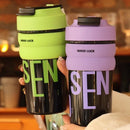 Ljojo 550ml Tritan Sports Water Bottle for Girls: Large Capacity, Double Drinking, Portable Straw Cup