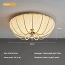 French Medieval Pearl Bedroom Crystal Ceiling Lamp Dimmable Romantic Lights by Ljojo