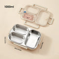 Ljojo Stainless Steel Lunch Box with Compartments - Large Capacity Bento Box