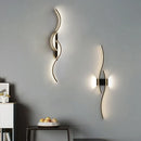 LED Wall Sconce Long Strip Modern Black Remote Control Lighting for Living Room Bedroom by Ljojo