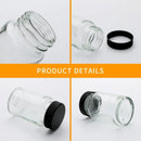 Ljojo 2oz Glass Shot Bottles with Caps for Whiskey, juices, samples & tonic