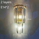 Ljojo Luxury Crystal Wall Lamp for Hotel Lobbies, Villas, and Living Rooms