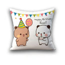 Ljojo 45x45 Cushion Cover, Cute Square Pillowcase, Birthday Wedding Gift