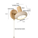 Ljojo LED Wall Lamp Sconce Rotate Iron Canopy Stone Bathroom Mirror Light