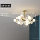 Nordic Glass Led Chandelier - Elegant Living Room & Bedroom Decoration Lighting - Ljojo