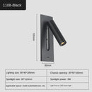 Ljojo LED Wall Lamp with USB Charging for Bedroom and Living Room Lighting