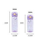 Ljojo 500/600ML Large Capacity Straw Water Bottle - BPA Free Sports Drinkware Cup