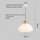 Ljojo Modern Nordic White Glass Pendant Light Chandelier Stylish Home Decor for Bedroom Lighting