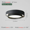 Ljojo LED Ceiling Light Modern Minimalist White Black Grey Indoor Lighting Fixture