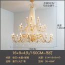 American Crystal Lamp French Retro Style Pearl Chandelier for Living Room by Ljojo
