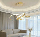 Ljojo Nordic Golden LED Circle Rings Pendant Light Chandelier for Living Room Home Decor