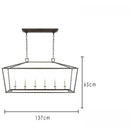 Ljojo Vintage Iron Pendant Light Modern Led Chandelier for Living Room Dining Bedroom Kitchen Island