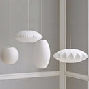 Designer Silk Pendant Lamp: Elegant Living Room Lighting by Ljojo